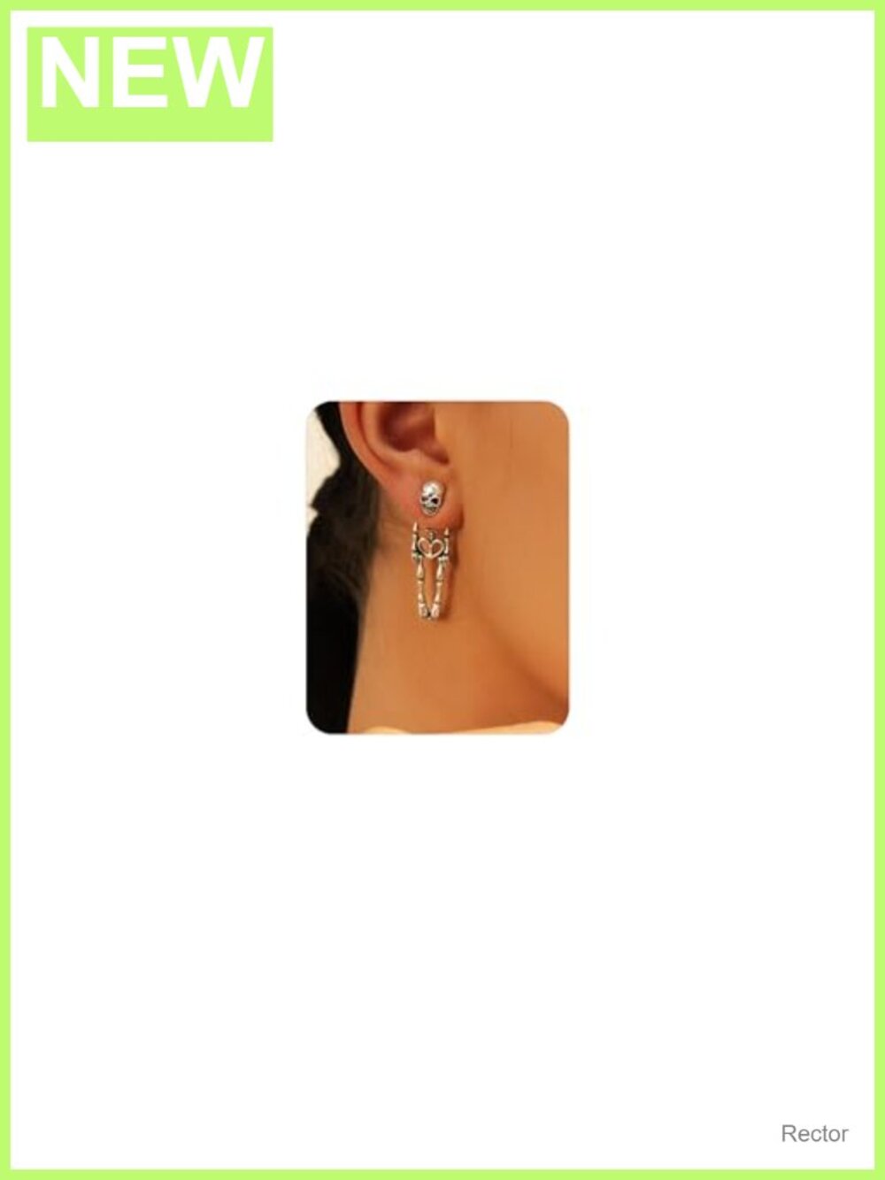 Punk Halloween Skull Skeleton Dangle Earrings Acrylic Witch Gothic